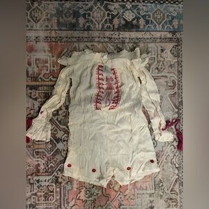 Buffalo David Bitton Cream and Red Jumpsuit